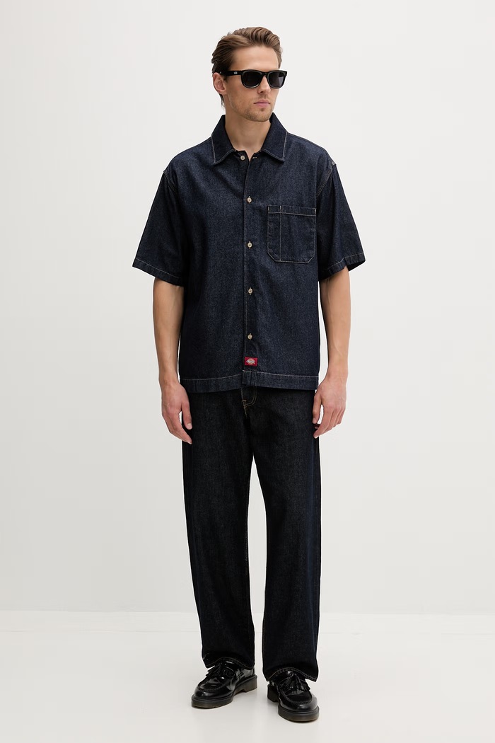 Dickies koszula męska jeansowa DK0A88PHRIN1 granatowy SS26