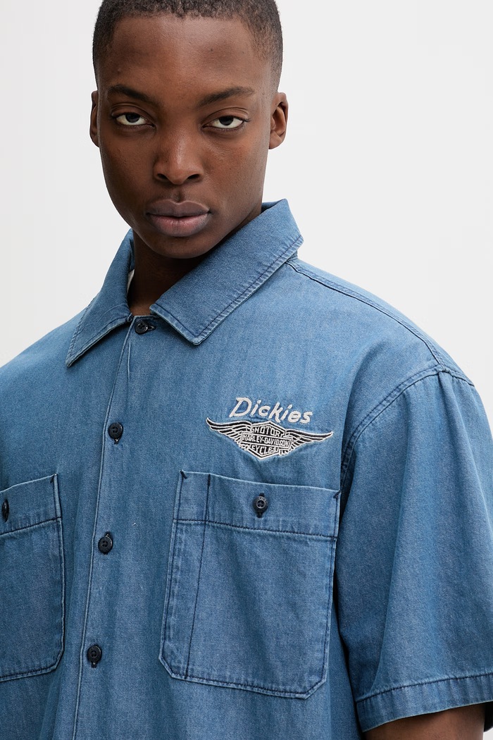 Dickies koszula męska jeansowa niebieski DK0A882Z0BU1