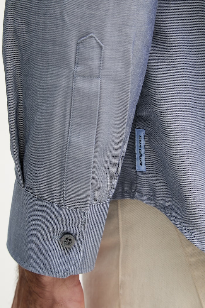 Armani Exchange košeľa pánska s bavlnou XM002112.AF22548 modrá