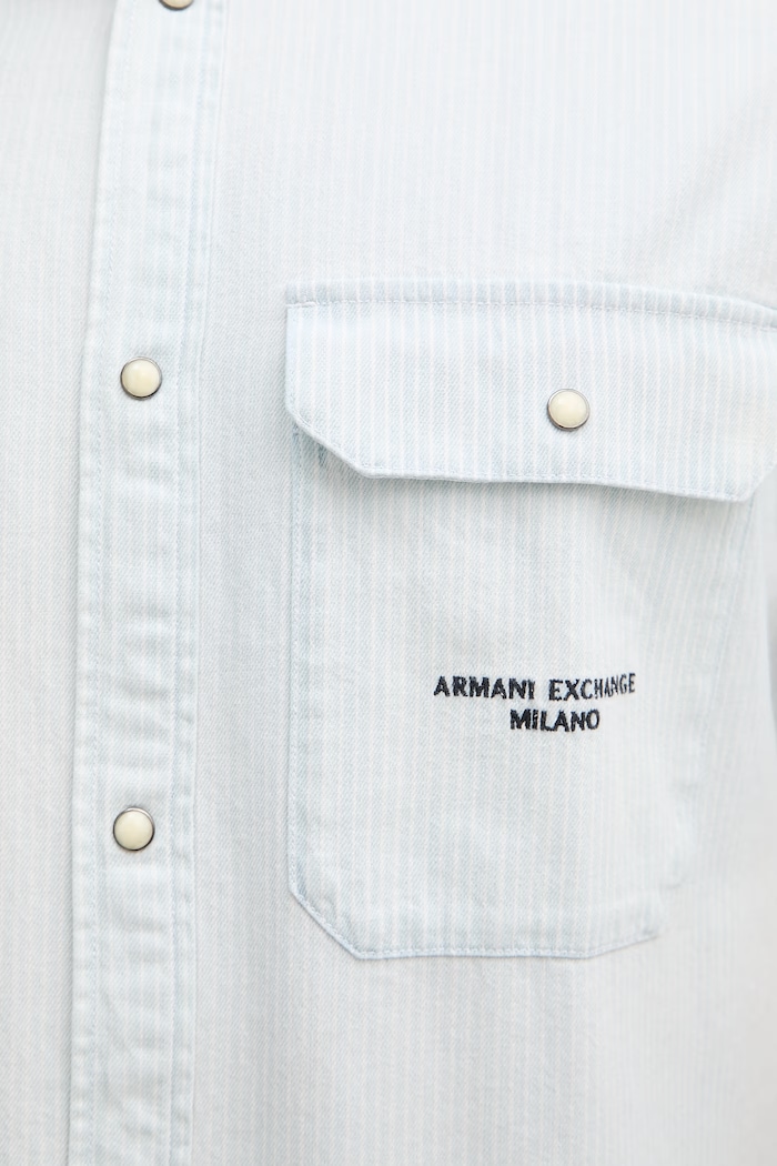 Armani Exchange cămașă pentru bărbați, din bumbac XM002266.AF22638 albastru