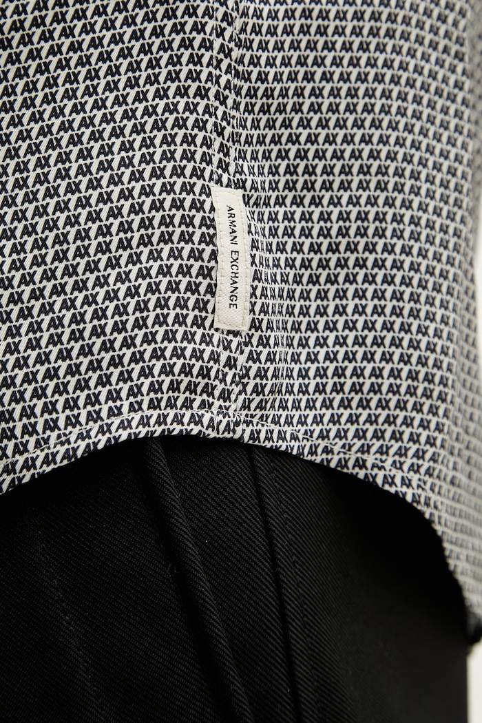 Armani Exchange cămașă pentru bărbați, din vâscoză XM002280.AF13235 bleumarin