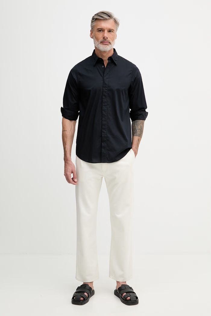 Armani Exchange košeľa pánska bavlnená XM002319.AF24533 tmavomodrá SS26