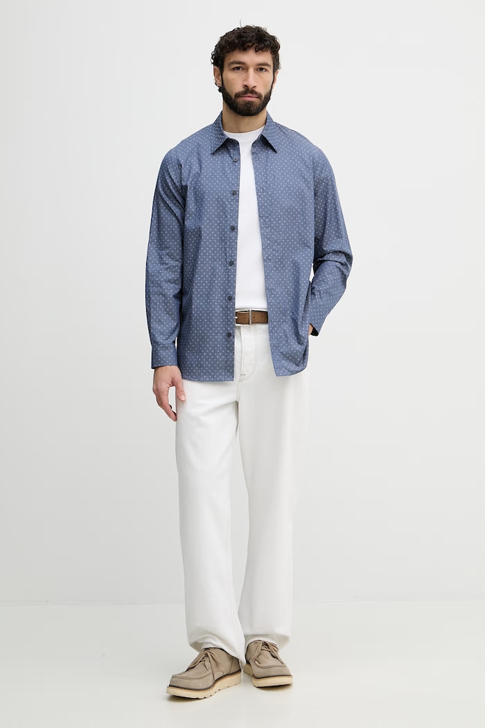 Armani Exchange cămașă pentru bărbați, din bumbac XM002739.AF24681 albastru SS26