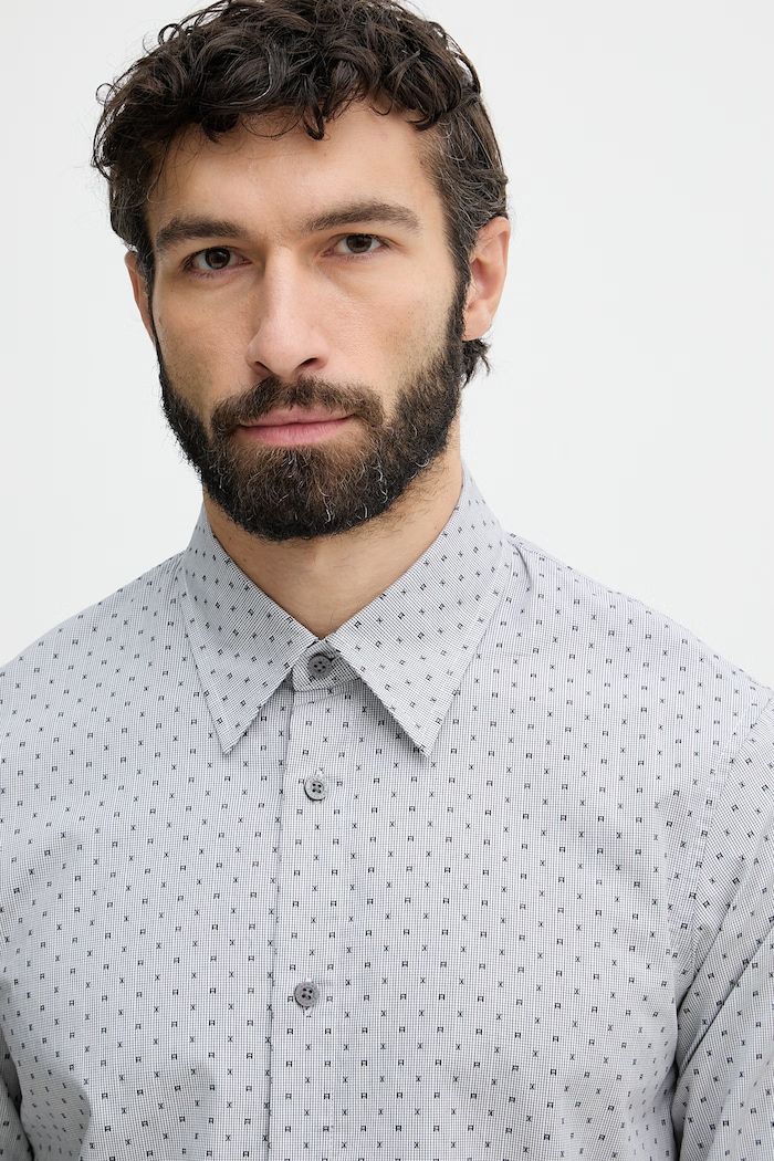 Armani Exchange košeľa pánska bavlnená sivá XM002811.AF24739