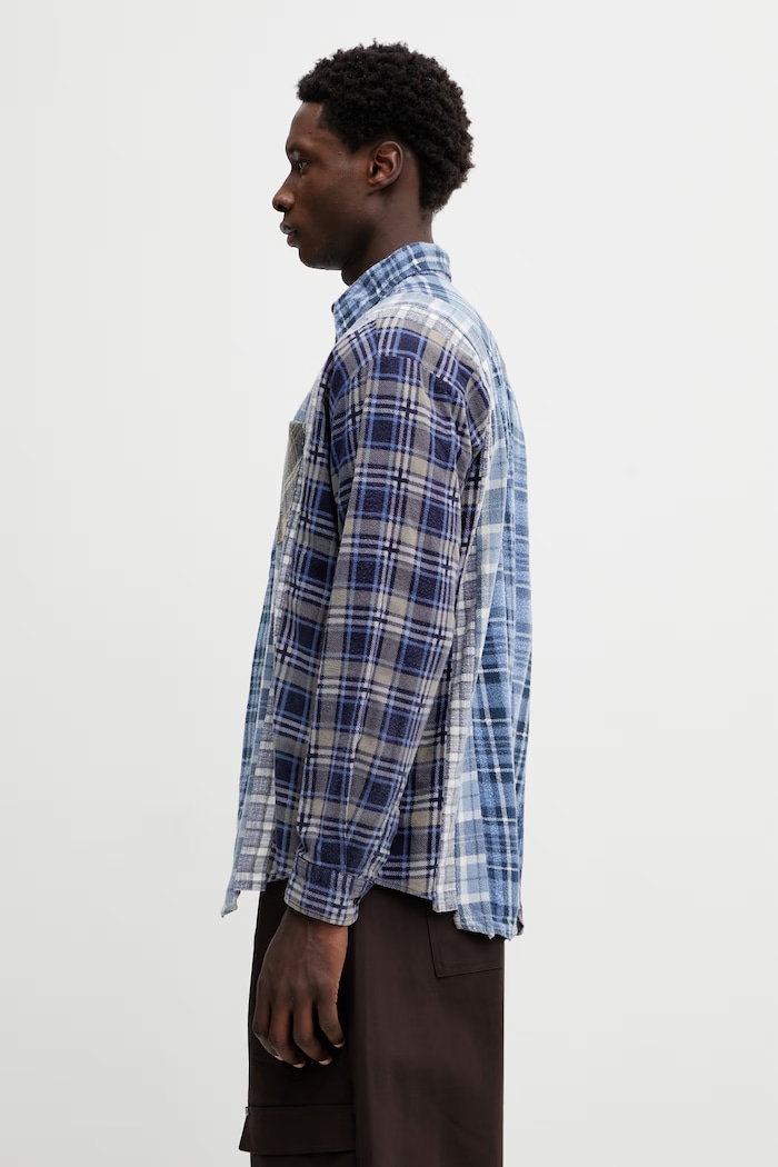 Needles cotton shirt SX480 blue SS26