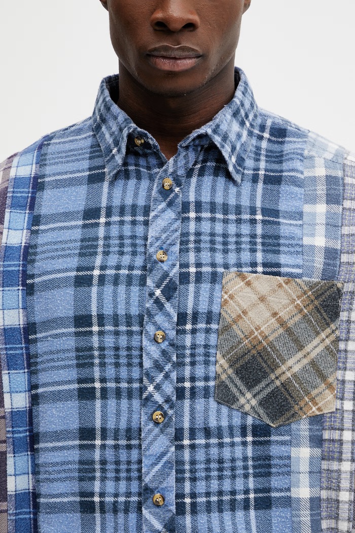 Needles cotton shirt blue SX480