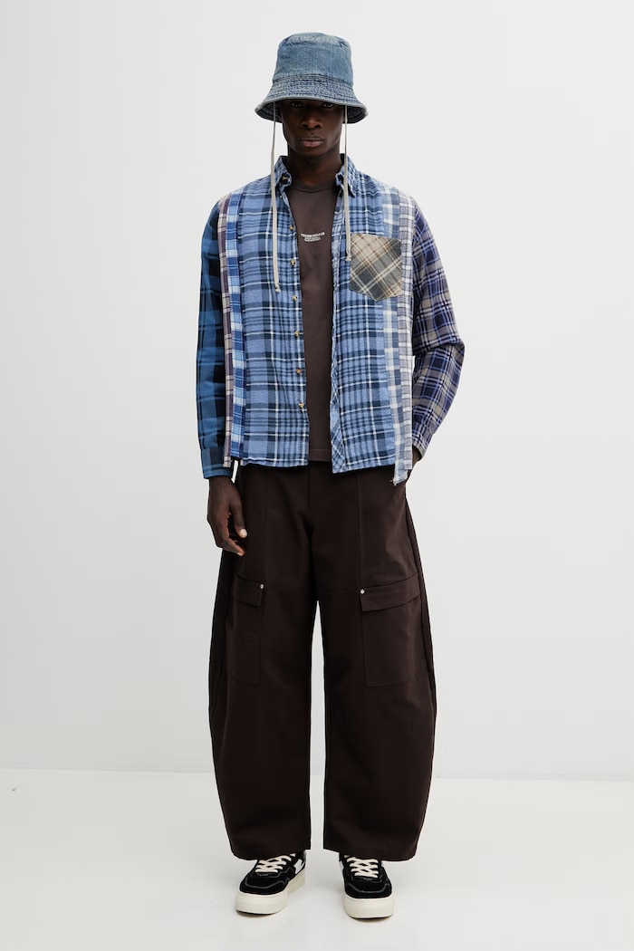 Needles cotton shirt SX480 blue