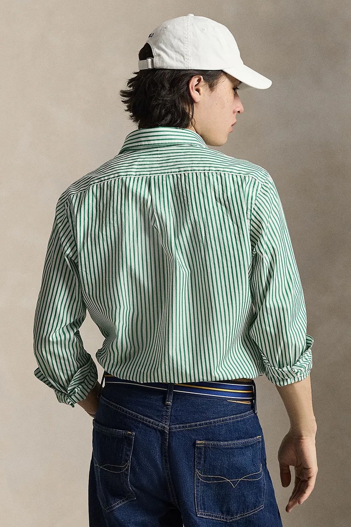Polo Ralph Lauren WASHED BROADCLOTH-WVN-SHIRT Ανδρικό βαμβακερό πουκάμισο 710B15595003 λευκό SS26