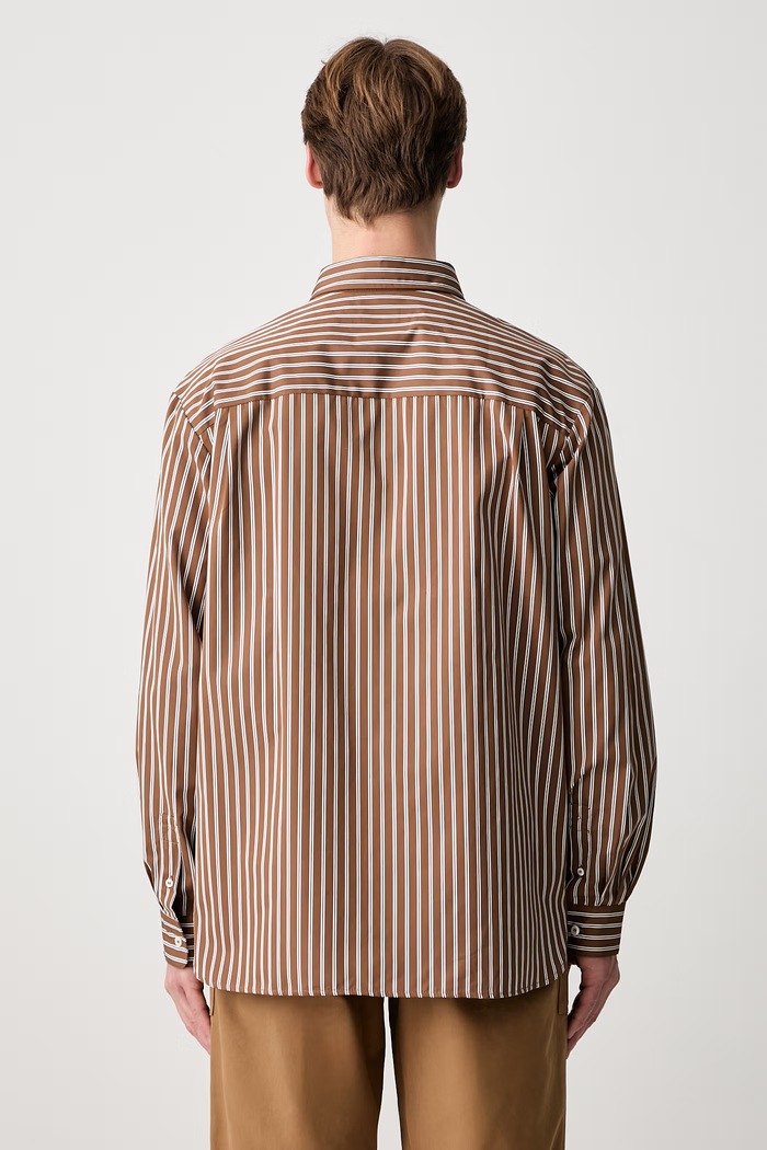 Odjeća A.P.C. Malo Logo košulja od pamuka za muškarce COHLH.H12553 smeđa