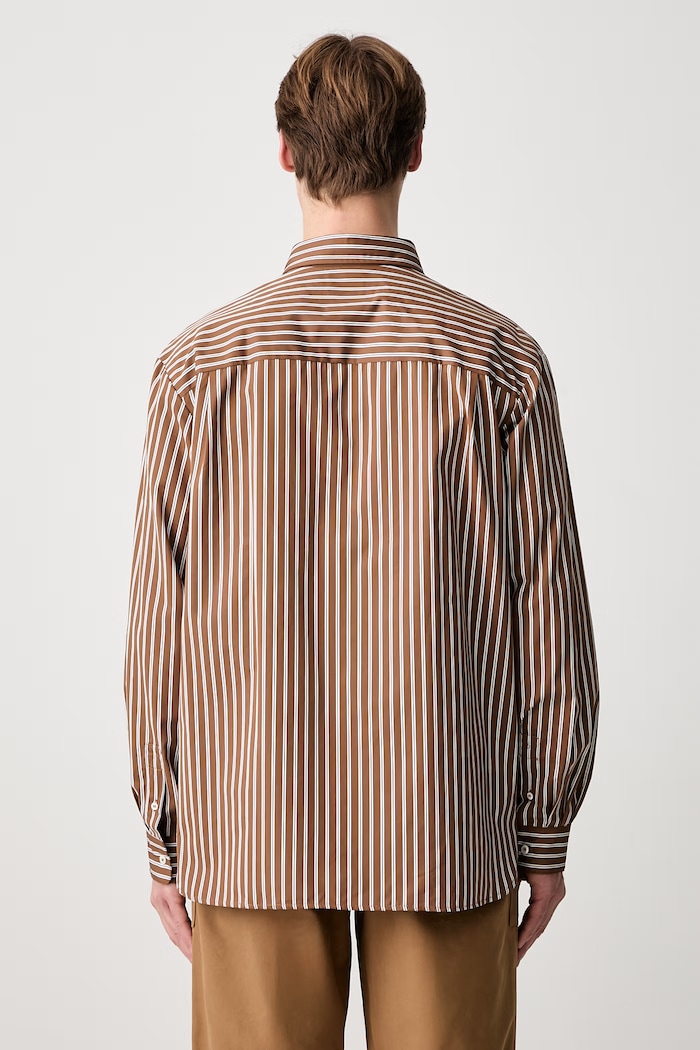 Odzież A.P.C. Malo Logo koszula bawełniana męska COHLH.H12553 brązowy
