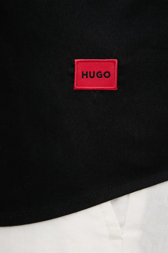 HUGO cămașă pentru bărbați din bumbac Ellino 50560584 negru