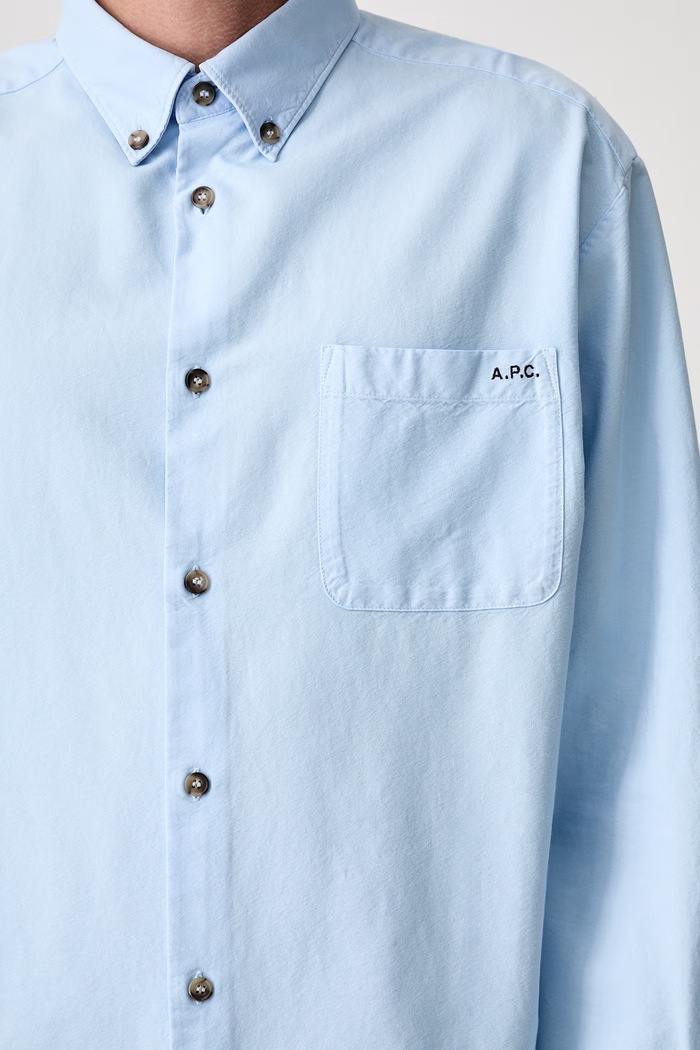 A.P.C. Mateo Logo košeľa bavlnená pánska COHOE.H12599