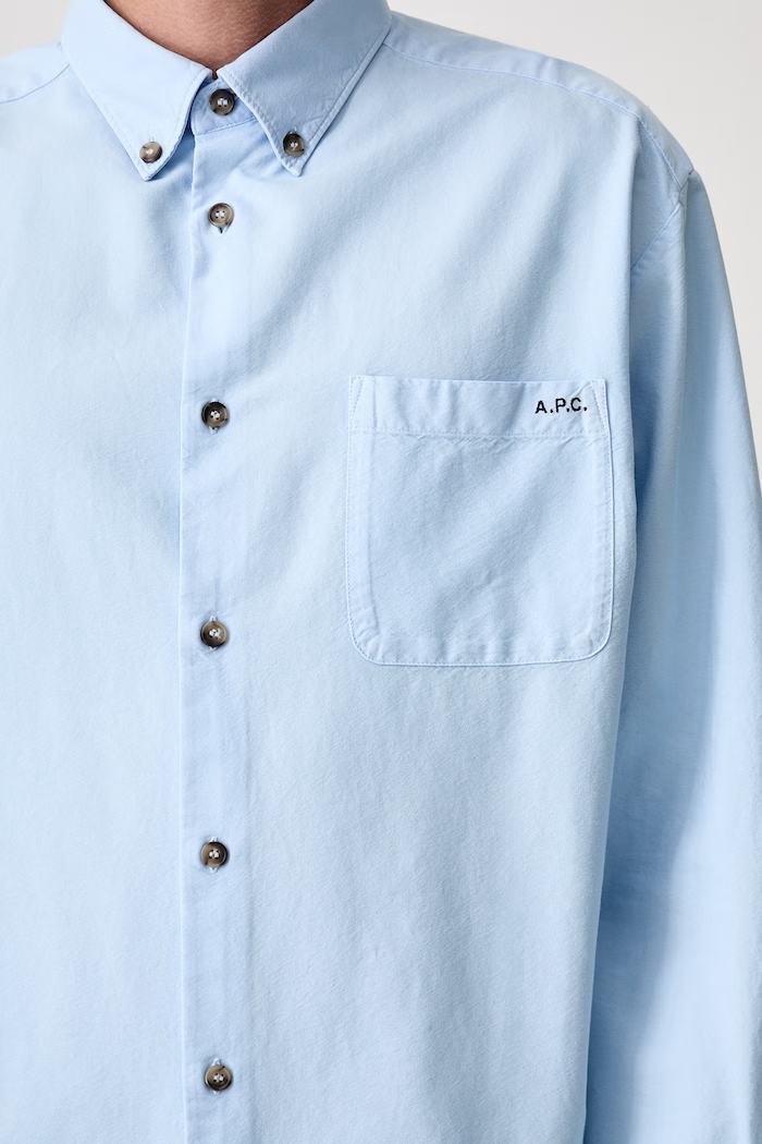 A.P.C. Mateo Logo košeľa bavlnená pánska COHOE.H12599