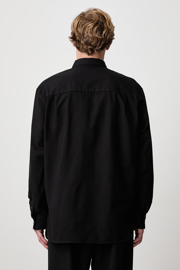 Odzież A.P.C. Koszula męska bawełniana Mateo Logo COHOE.H12599 czarny