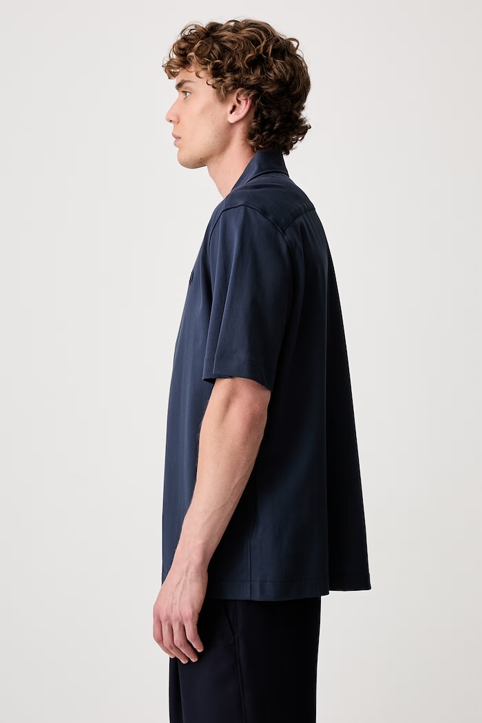 Fred Perry camicia da uomo in cotone M1745 blu navy SS26