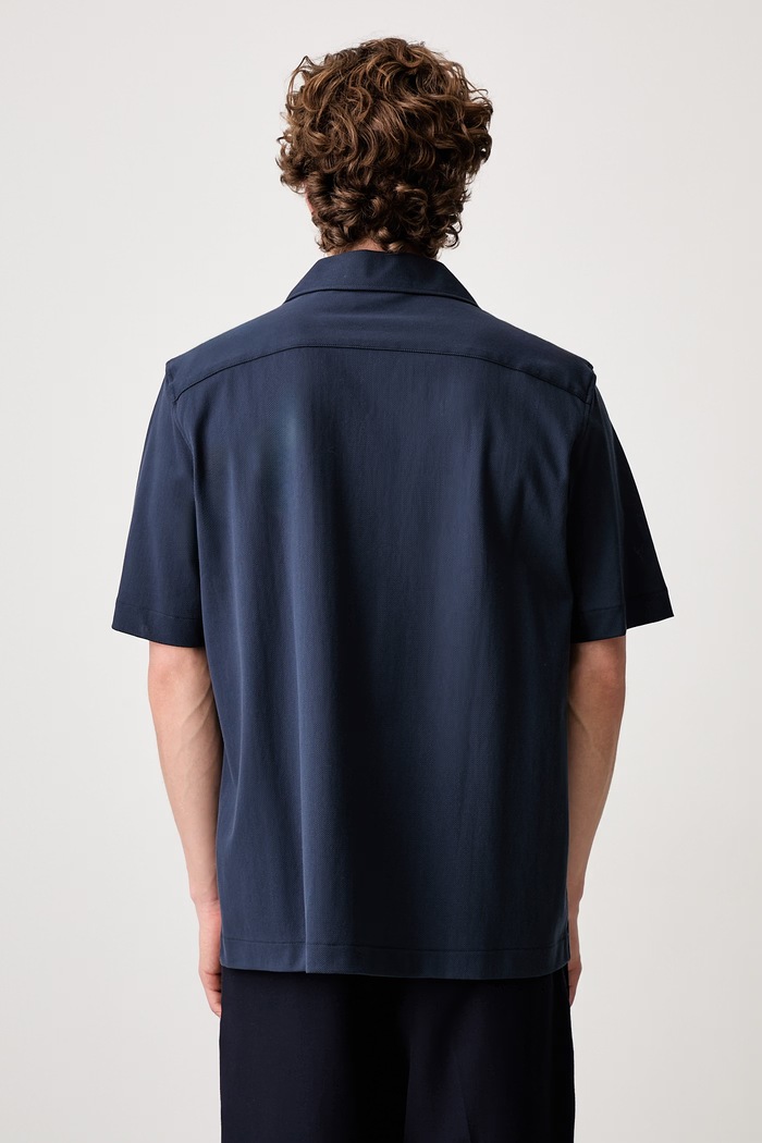 Abbigliamento Fred Perry camicia da uomo in cotone M1745 blu navy