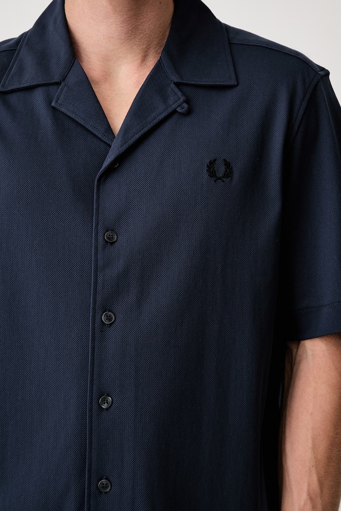 Fred Perry camicia da uomo in cotone M1745 blu navy
