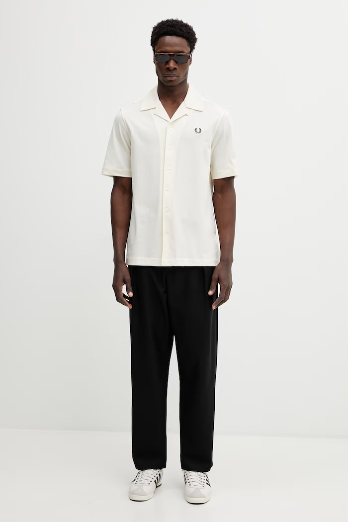 Βαμβακερό πουκάμισο Fred Perry M1745 μπεζ