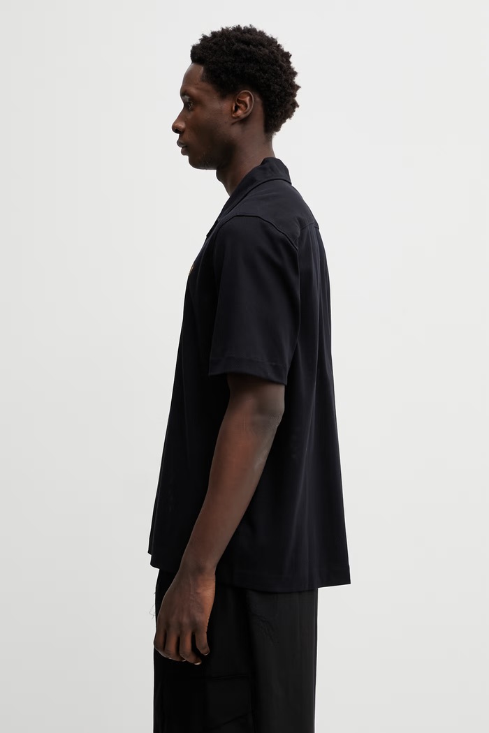 Βαμβακερό πουκάμισο Fred Perry M1745 μαύρο SS26