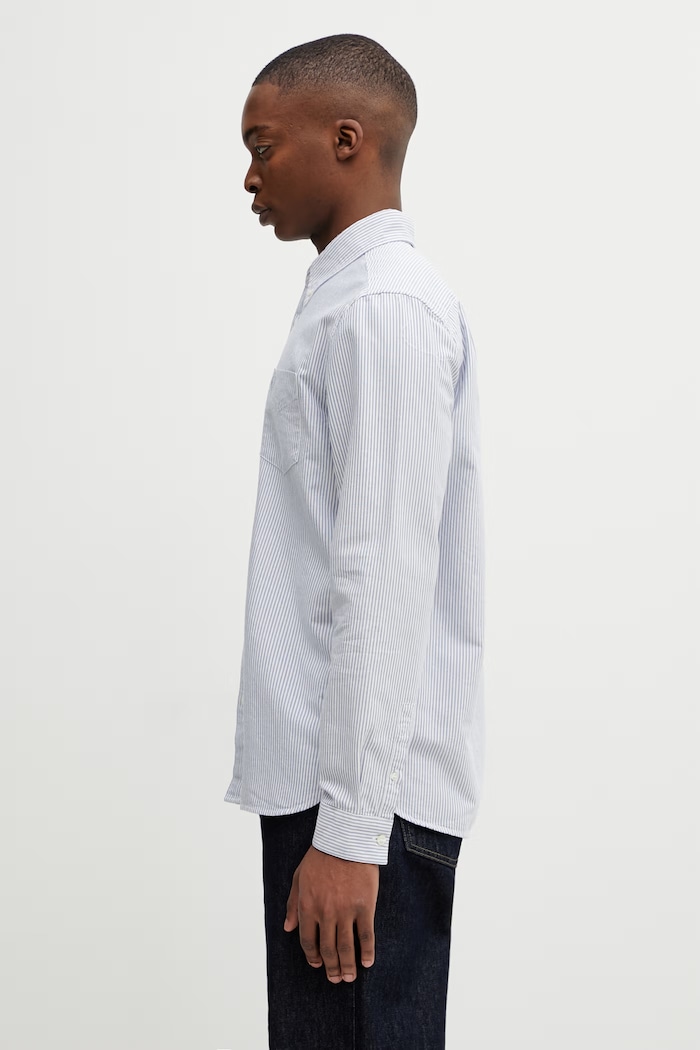 Bombažna srajca Fred Perry M1768 modra SS26