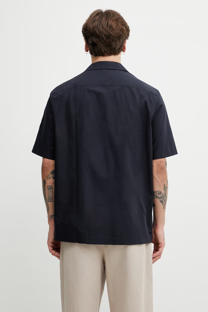 Odzież Fred Perry koszula bawełniana męska M2430 granatowy