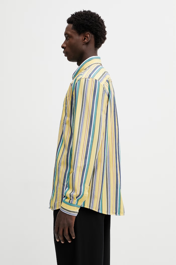 Βαμβακερό πουκάμισο Fred Perry M2432 κίτρινο SS26