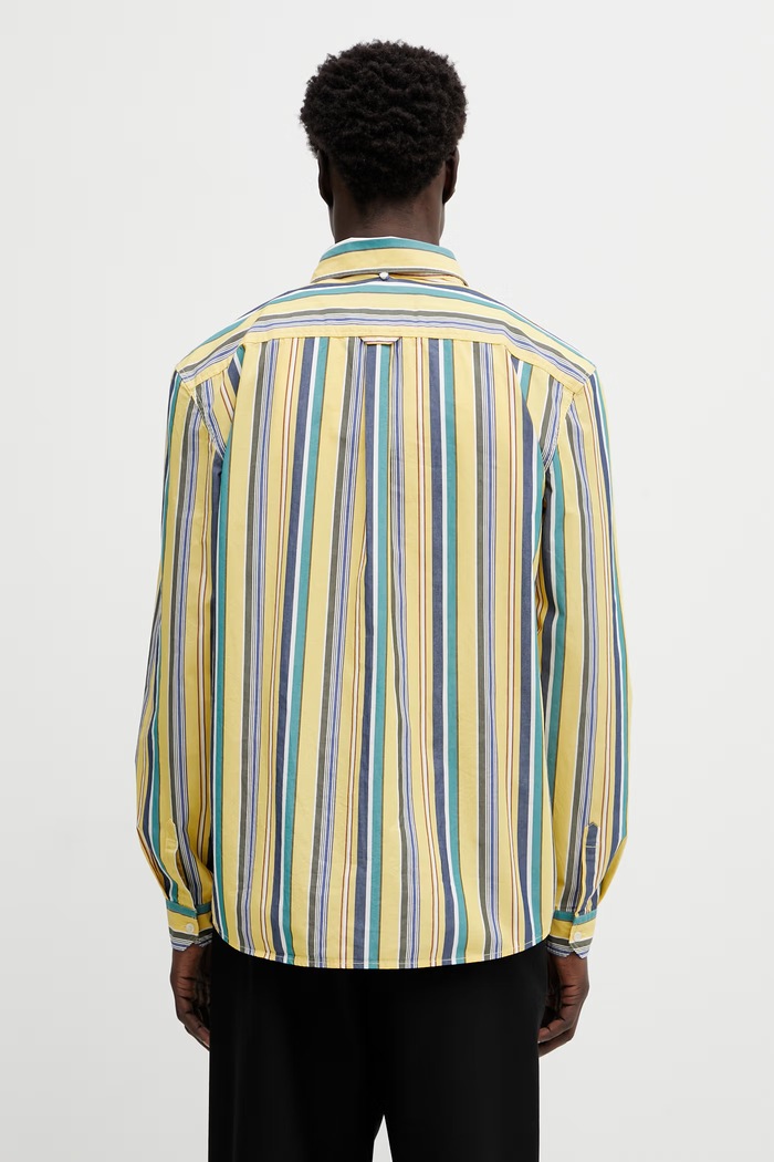 Ρούχα Βαμβακερό πουκάμισο Fred Perry M2432 κίτρινο