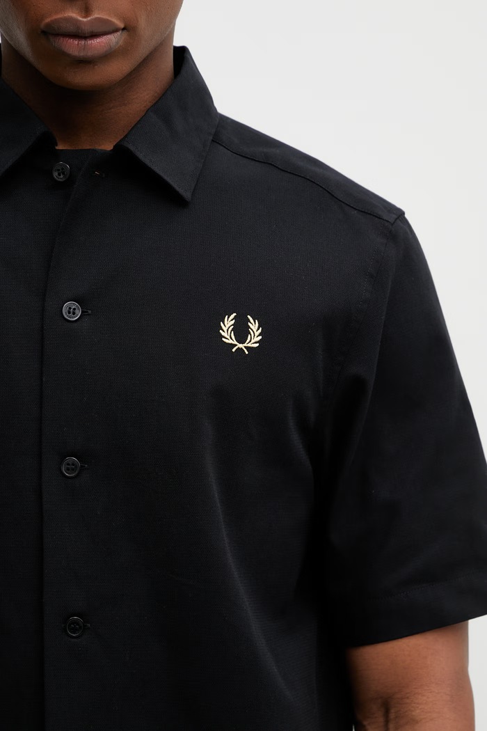 Fred Perry cămașă din bumbac negru M2438