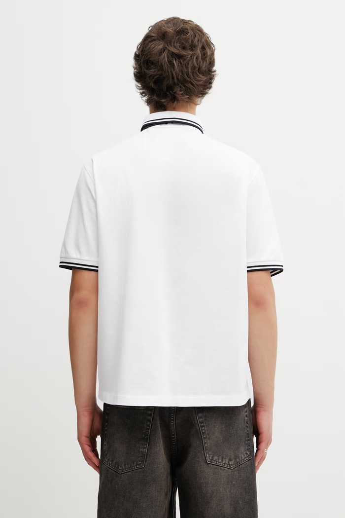Odzież Fred Perry Koszula męska bawełniana x Kris Van Assche SM2110 biały