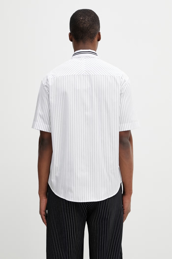 Odzież Fred Perry Koszula męska bawełniana x Kris Van Assche SM2111 biały