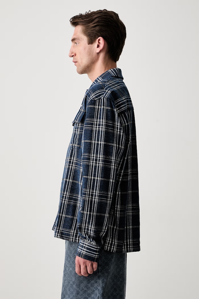 Daily Paper chenille script shirt Men's 2610026 blue SS26
