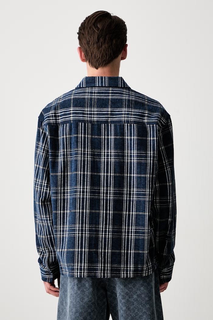 Clothing Daily Paper chenille script shirt Men's 2610026 blue