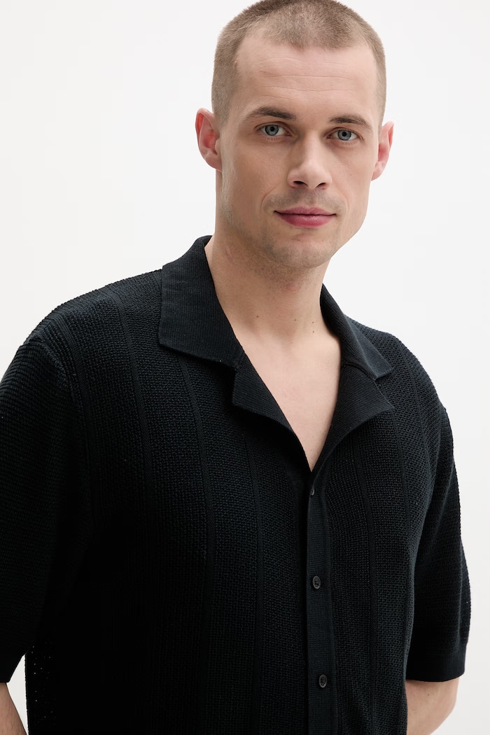 Karl Lagerfeld Jeans cardigan pentru bărbați, din bumbac negru B2M18028