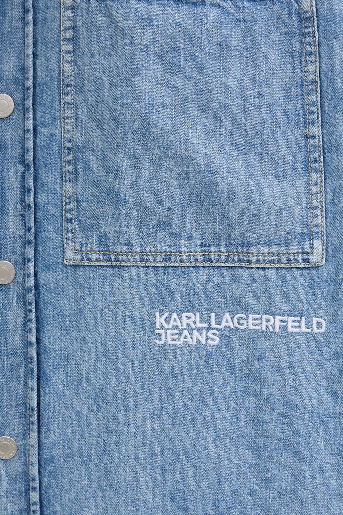 Karl Lagerfeld Jeans srajca moška bombažna B2M16013 modra
