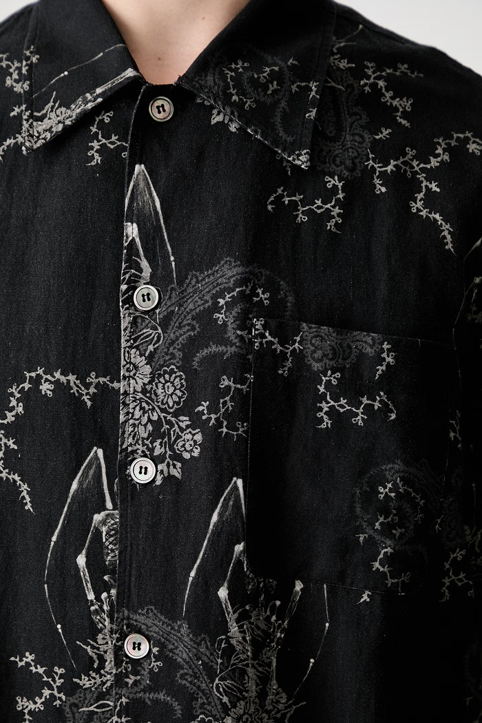 Our Legacy Every Men's shirt with linen M2262EDP black