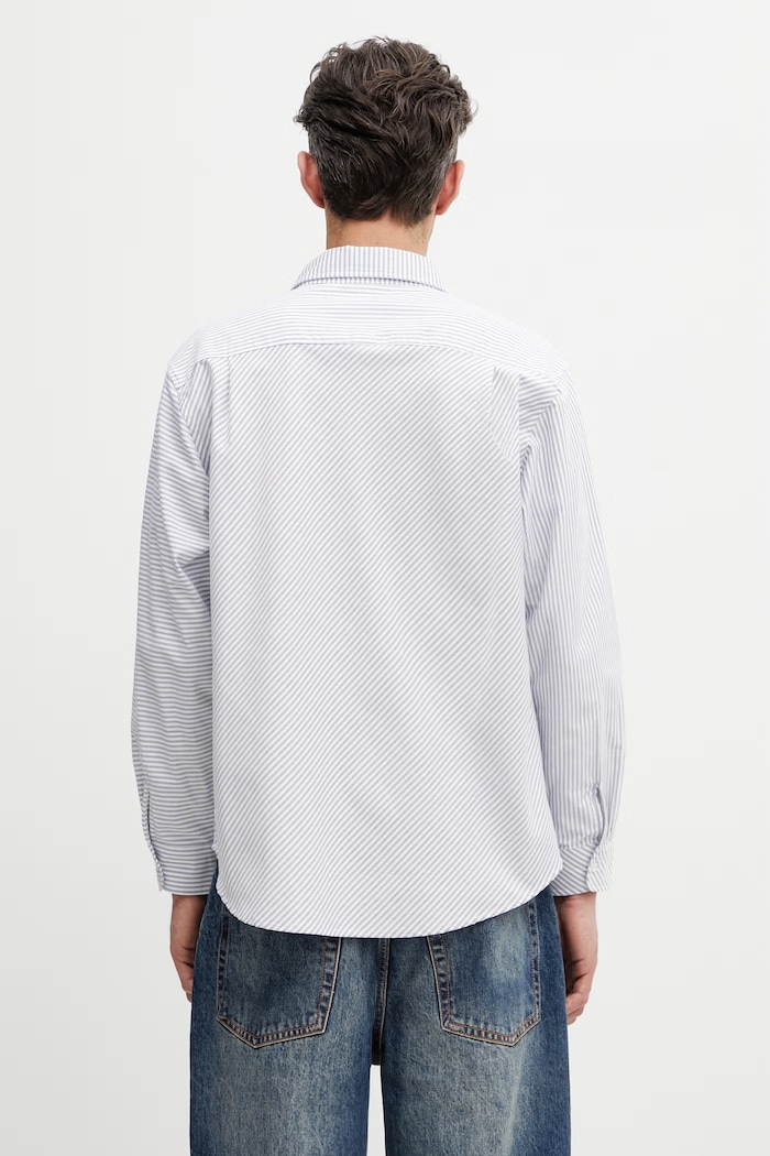 Одяг by Parra Horizonticaled сорочка бавовняна чоловіча 55225.Blue блакитний