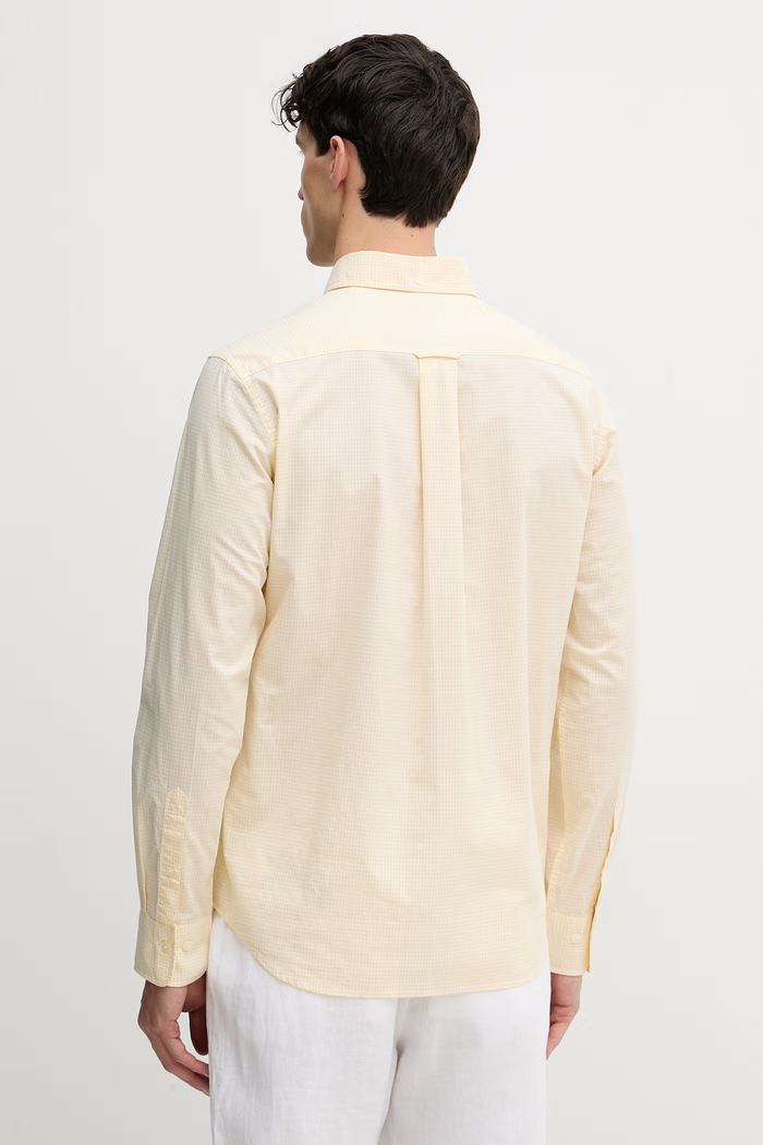 Abbigliamento Gant camicia da uomo in cotone 3000150 giallo