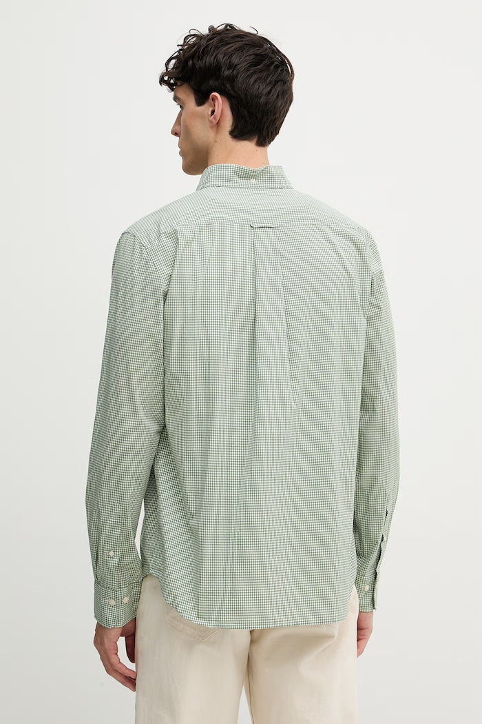 Abbigliamento Gant Camicia da uomo in cotone 3000150 verde