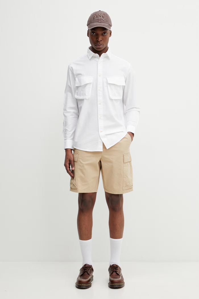Barbour MSH5734WH11 koszula bawełniana męska MSH5734WH11 biały