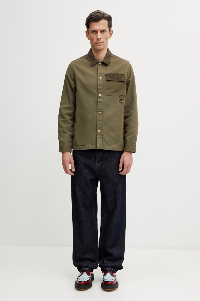 Barbour MOS0477GN61 рубашка из хлопка для мужчин MOS0477GN61 зелёный