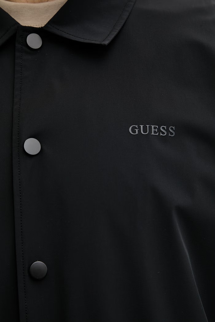 Guess košeľová bunda pánska OTTAVIO Z6GH01.W2357 čierna