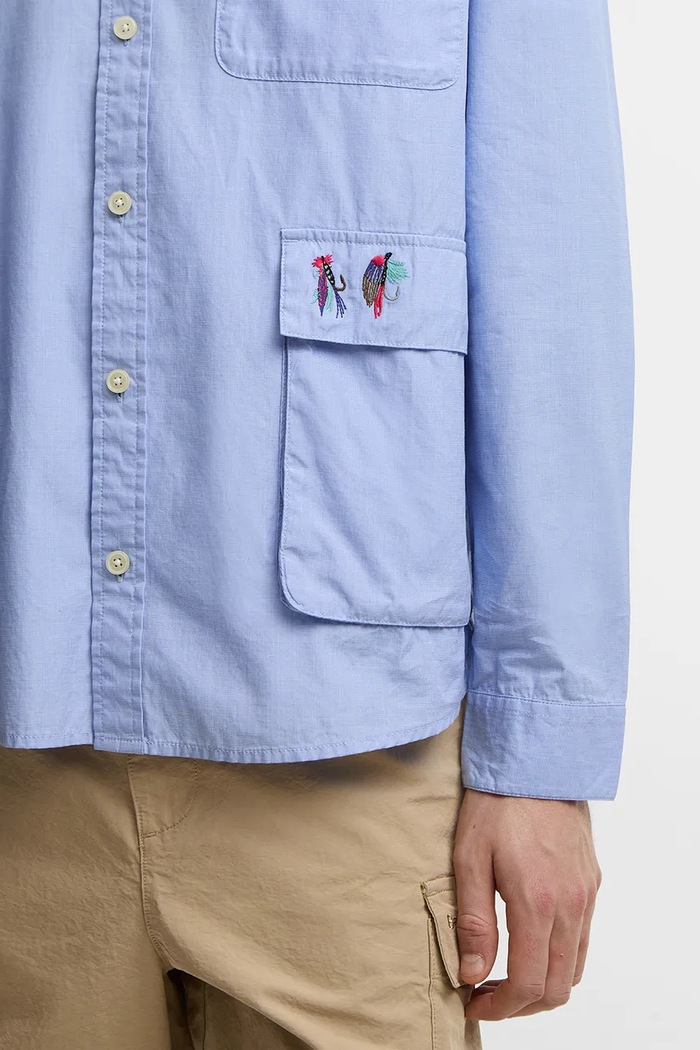 Barbour x Paul Smith Rawling camicia in cotone da uomo MSH5783BL54 blu