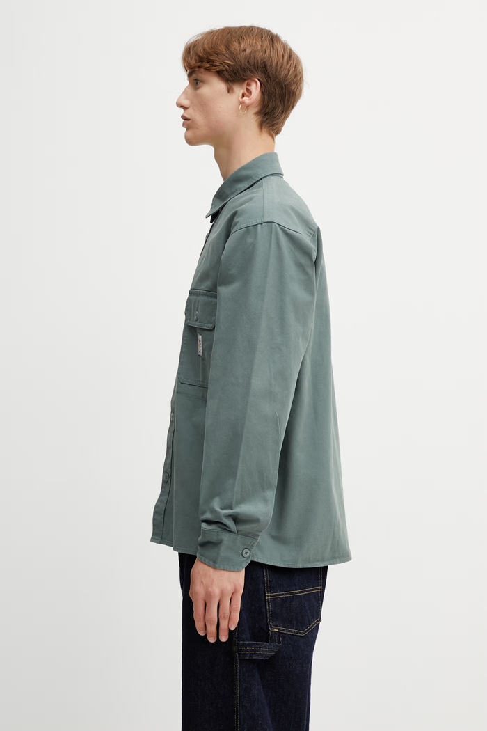 Carhartt WIP Reno Shirt Jac πουκάμισο βαμβακερό Ανδρικό I031447.3GDXX πράσινο SS26