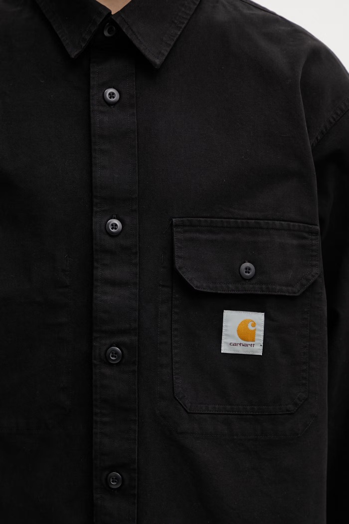 Carhartt WIP Reno Shirt Jac рубашка из хлопка для мужчин чёрный I031447.89XX