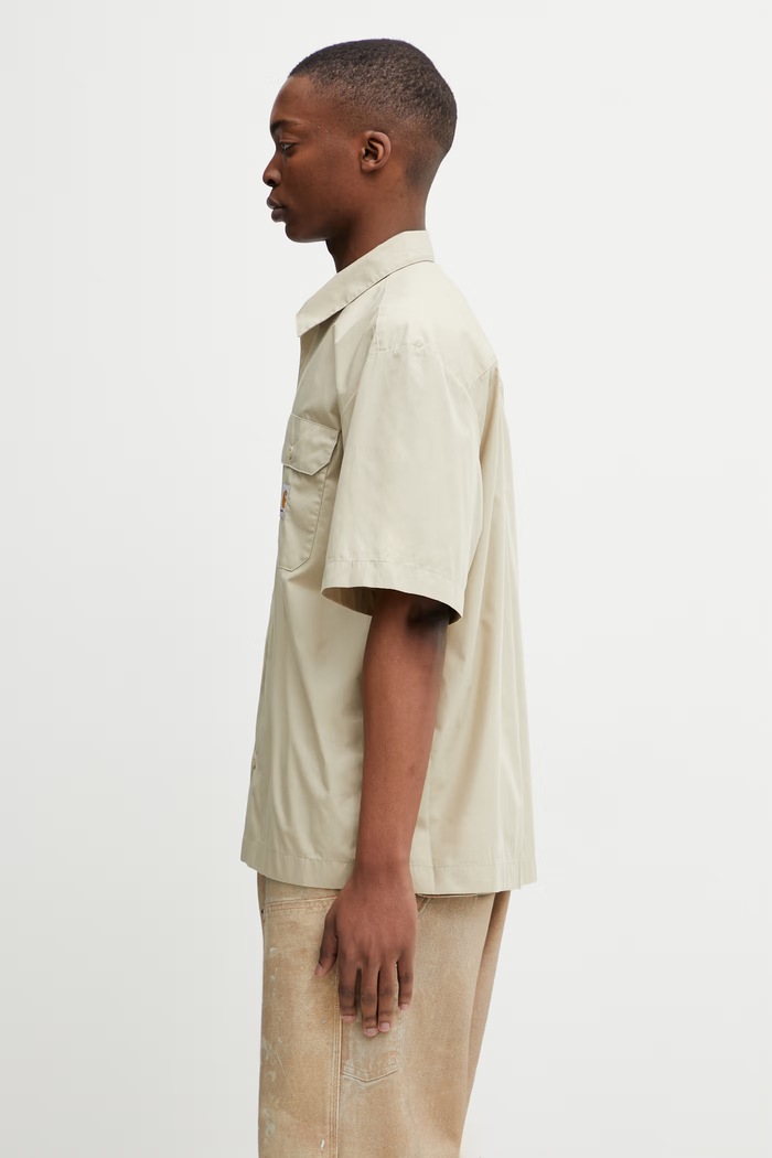 Carhartt WIP S/S Craft Shirt Πουκάμισο σαφάρι ανδρικό I035232.3INXX μπεζ SS26