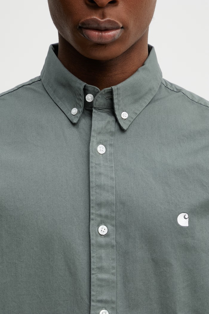 Carhartt WIP L/S Madison Shirt πουκάμισο βαμβακερό ανδρικό πράσινο I023339.3HLXX