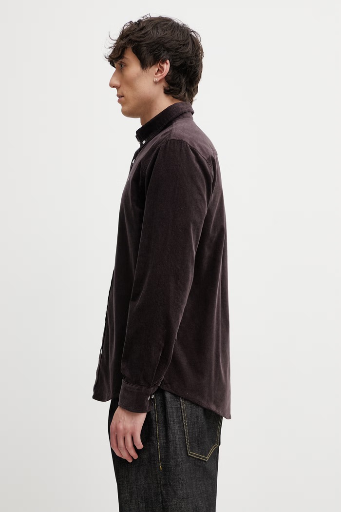Carhartt WIP L/S Madison Fine Cord Shirt koszula sztruksowa męska I030580.3M6XX brązowy SS26