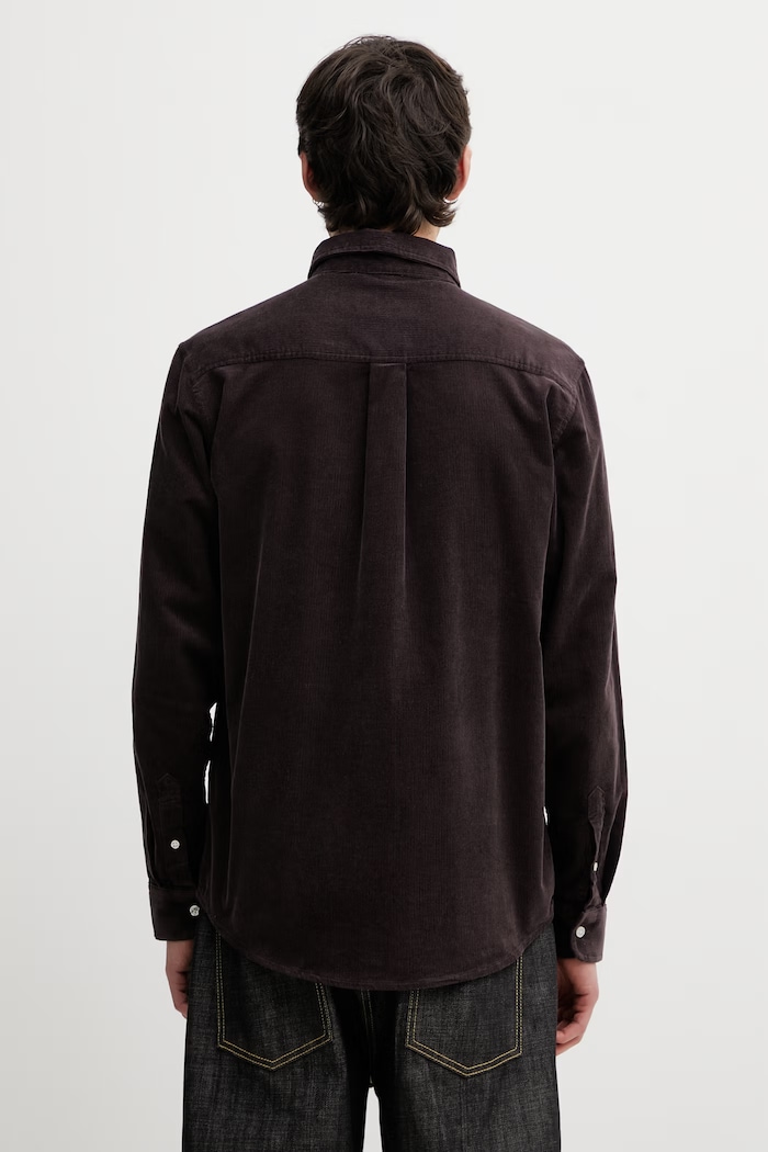 Odzież Carhartt WIP L/S Madison Fine Cord Shirt koszula sztruksowa męska I030580.3M6XX brązowy