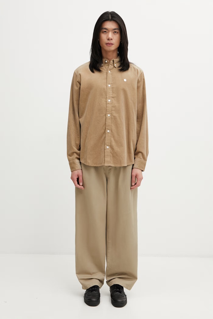 Carhartt WIP L/S Madison Fine Cord Shirt πουκάμισο βαμβακερό Ανδρικό I030580.3MEXX πράσινο