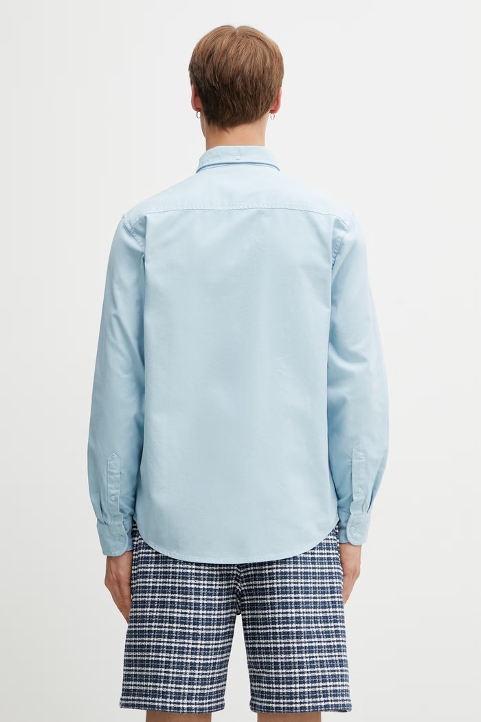 Odzież Carhartt WIP L/S Bolton Shirt koszula bawełniana męska I030238.3IGGD niebieski